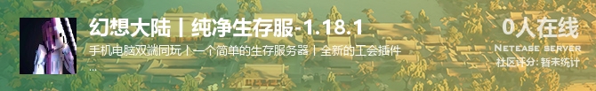 幻想大陆丨纯净生存服-1.18.1状态贴图