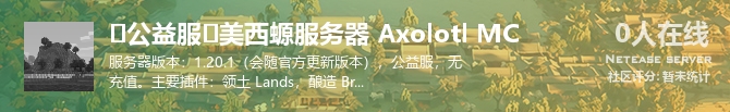 ⚫公益服⚫美西螈服务器 Axolotl MC状态贴图