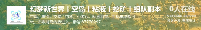 幻梦新世界丨空岛丨粘液丨挖矿丨组队副本状态贴图