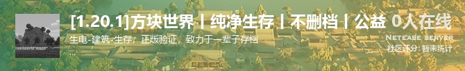 [1.20.1]方块世界丨纯净生存丨不删档丨公益状态贴图