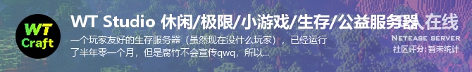 WT Studio 休闲/极限/小游戏/生存/公益服务器状态贴图